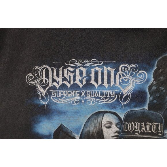 Vintage Y2K Streetwear Mens 2XL Distressed Skeleton Dice Hip Hop Rap T-Shirt - Picture 5 of 16